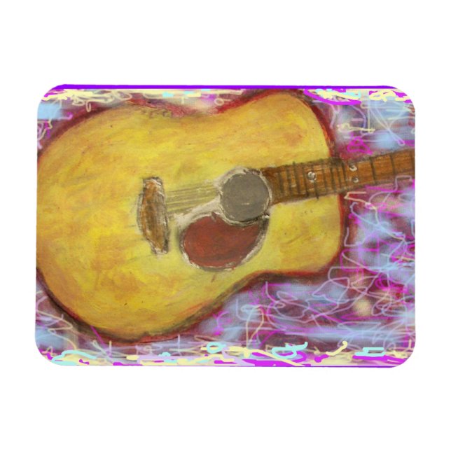 Acoustic Guitar Colours Magnet (Horizontal)
