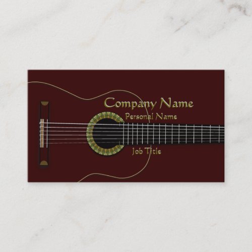 Acoustic Guitar Cool Business Card
