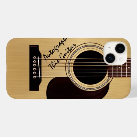 Acoustic Guitar Custom Autograph Case-mate Iphone 14 Plus Case