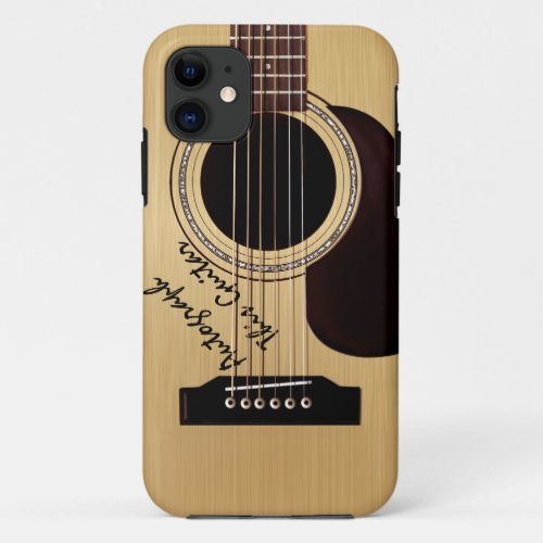 Acoustic Guitar Custom Autograph iPhone 11 Case