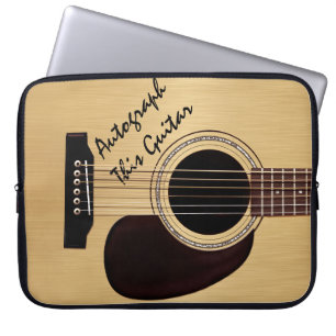 Acoustic Guitar Custom Autograph Laptop Sleeve