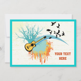 Acoustic guitar custom products invitation