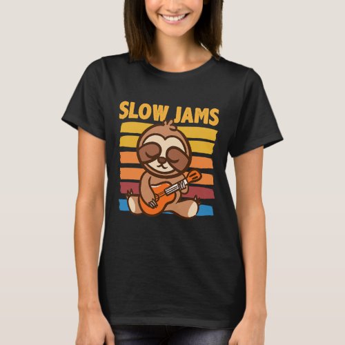 Acoustic Guitar Design For Bass Players Slow Jams T_Shirt