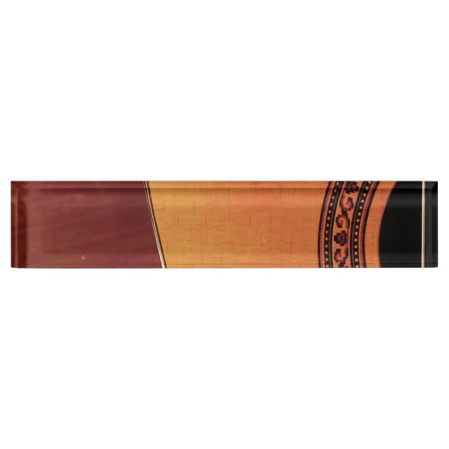 Acoustic Guitar Desk Name Plate (Front)