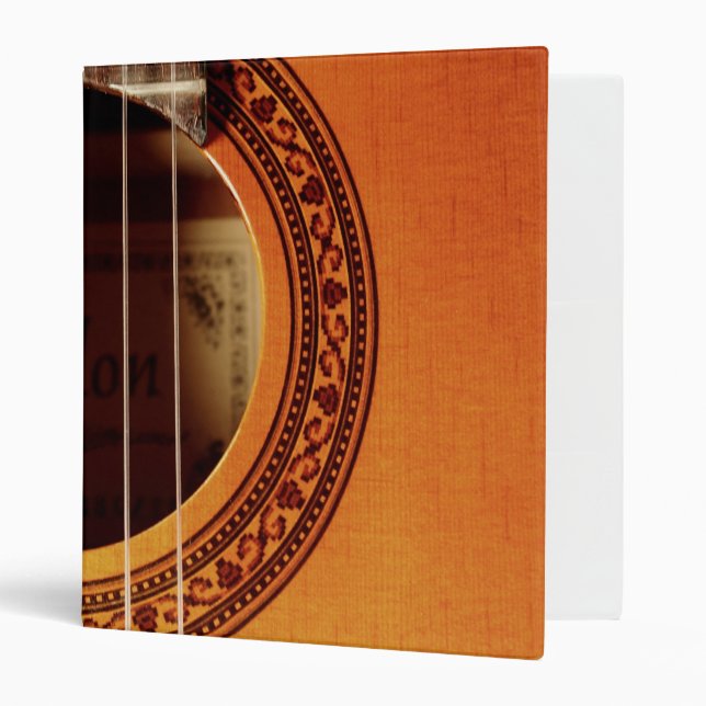 Acoustic Guitar Detail 3 Ring Binder (Front/Inside)