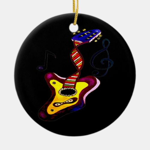 Acoustic Guitar DNA Its In My DNA Gift For Ceramic Ornament