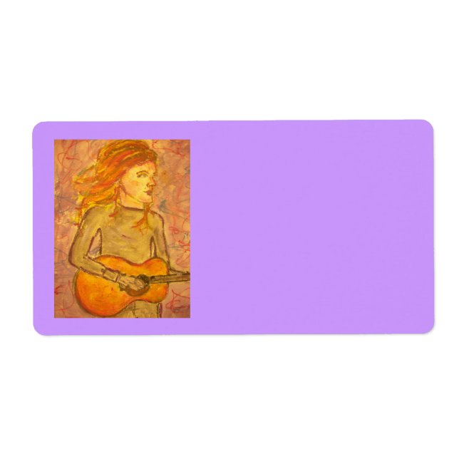 acoustic guitar drawing label (Front)