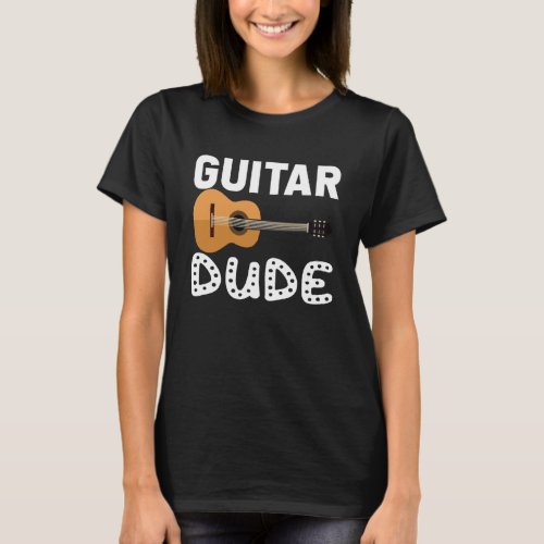 Acoustic Guitar Dude Player Musician  for Boys Kid T_Shirt