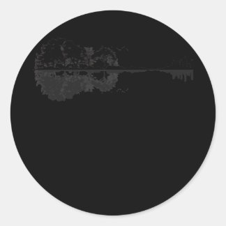 Acoustic Guitar Earth Has Music For Those Who Classic Round Sticker