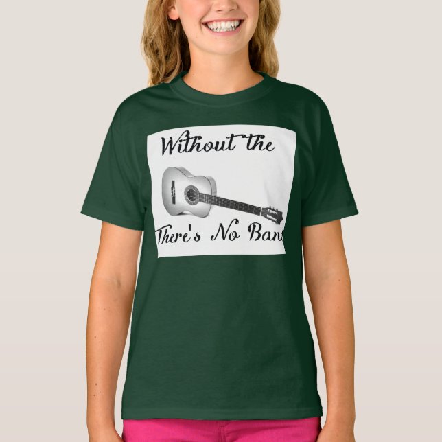 Acoustic Guitar Girls American Apparel ¾ Sleeve Ra T-Shirt (Front)