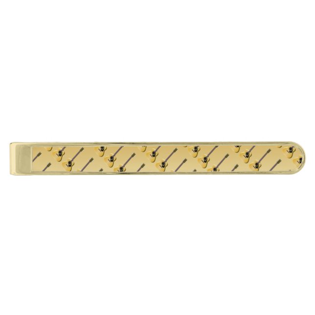 Acoustic Guitar Gold Coloured Finish Tie Bar (Front)