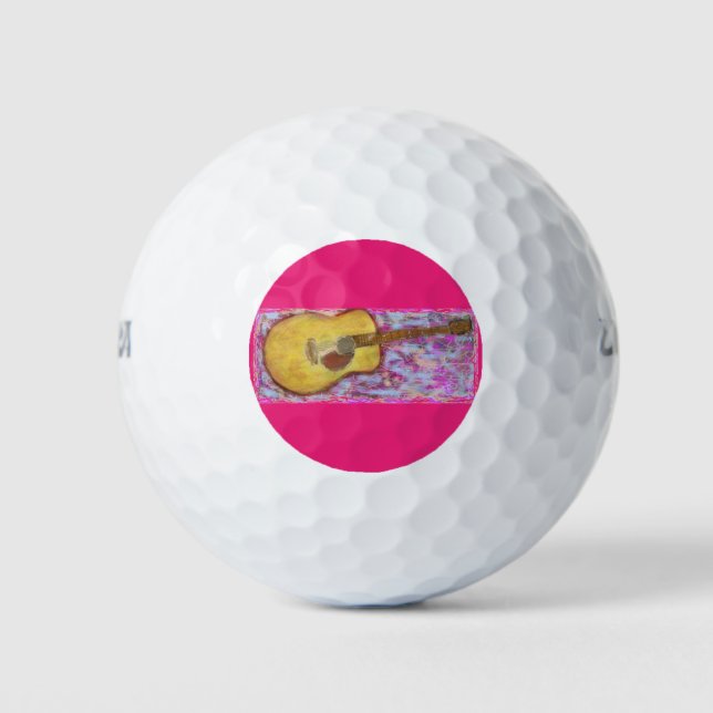 Acoustic Guitar Golf Balls (Front)