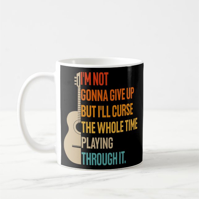 Acoustic Guitar Graphic Funny Music Concert Coffee Mug (Left)