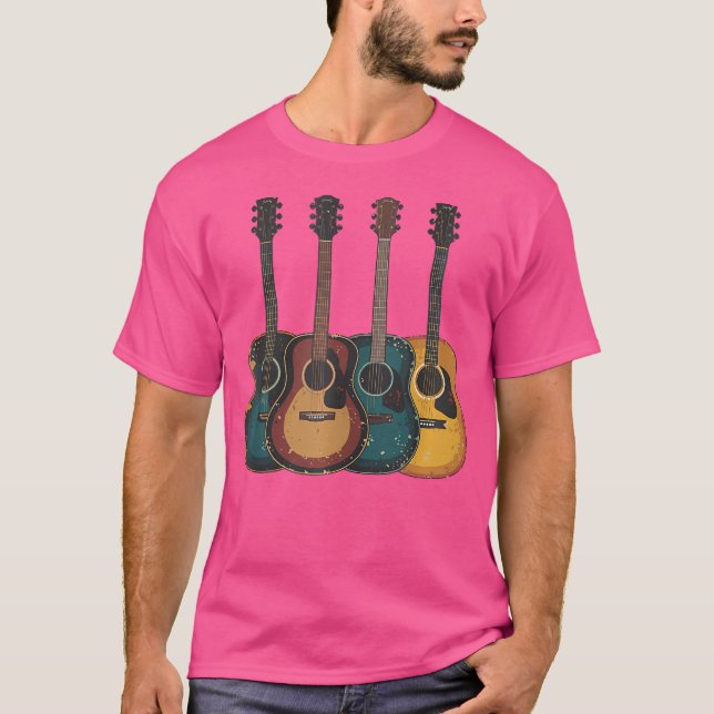 Acoustic Guitar Guitarist Music Band Musician T-Shirt (Front)