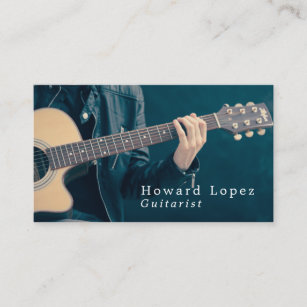 Acoustic Guitar, Guitarist, Professional Musician Business Card