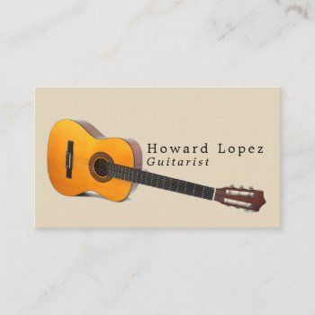 Acoustic Guitar  Guitarist  Professional Musician Business Card by TheBusinessCardStore at Zazzle