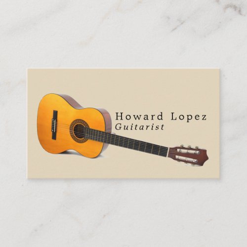 Acoustic Guitar Guitarist Professional Musician Business Card
