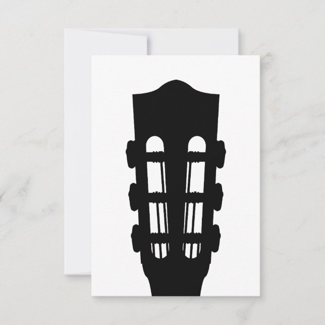 Acoustic Guitar Head RSVP Card (Front)