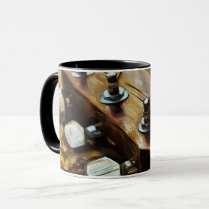Acoustic Guitar Headstock Art Mug Cup