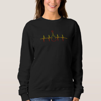 Acoustic Guitar Heartbea Guitar Musician Sweatshirt