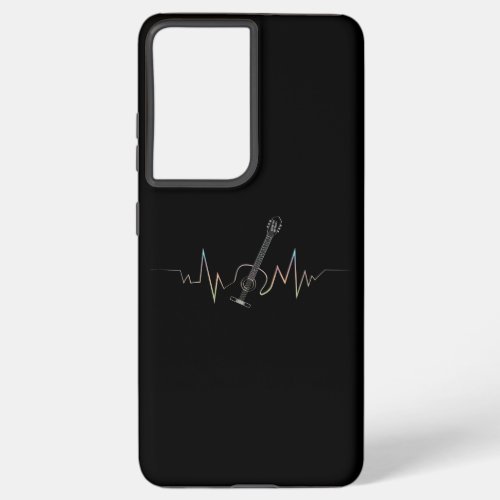 Acoustic Guitar Heartbeat design Cool Gift for Samsung Galaxy S21 Ultra Case