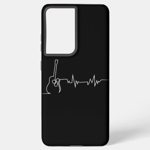 Acoustic Guitar Heartbeat design Cool Gift for Samsung Galaxy S21 Ultra Case