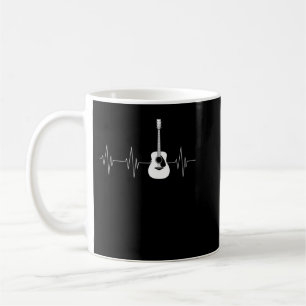 Acoustic Guitar Heartbeat Guitar Player Guitar Mus Coffee Mug