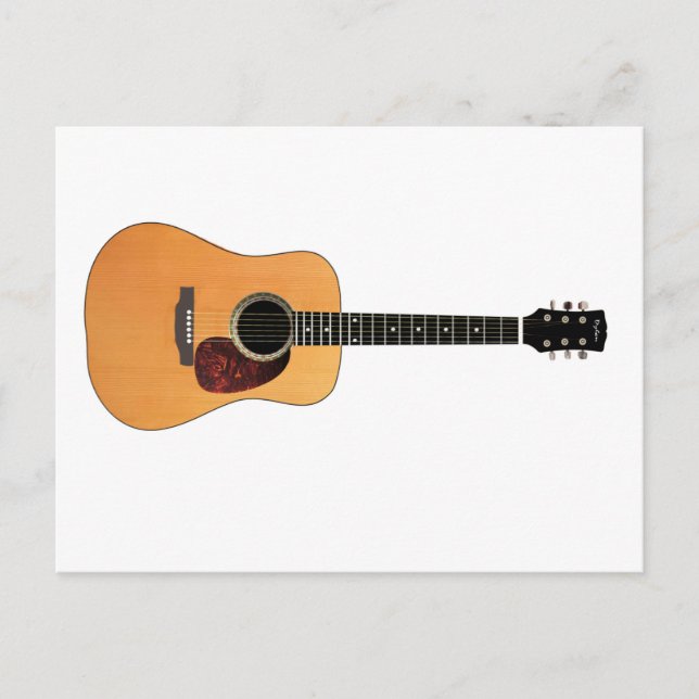 Acoustic Guitar horizontal Postcard (Front)