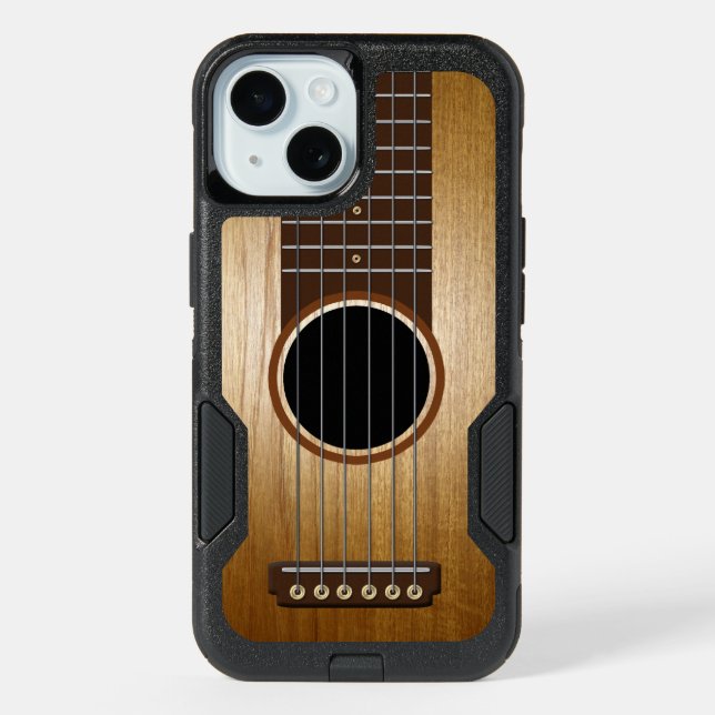Acoustic Guitar iPhone 15 Case (Back)