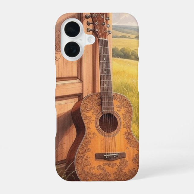 Acoustic Guitar  Iphone Case (Back)