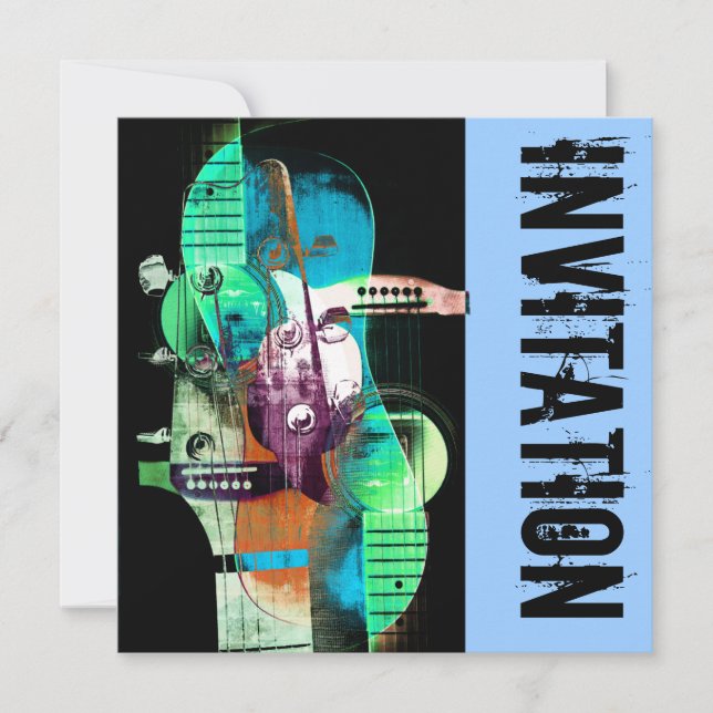 acoustic guitar jazz jam invitation (Front)