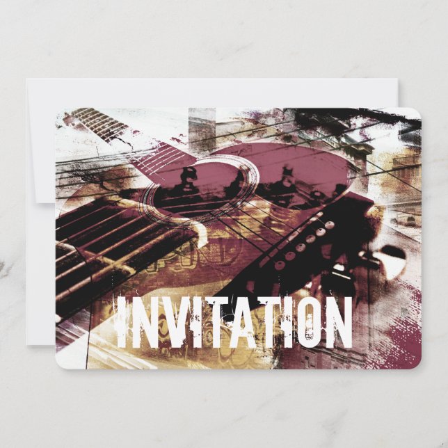 acoustic guitar jazz jam invitation (Front)