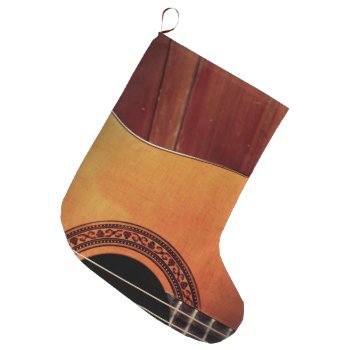 Acoustic Guitar Large Christmas Stocking by Argos_Photography at Zazzle