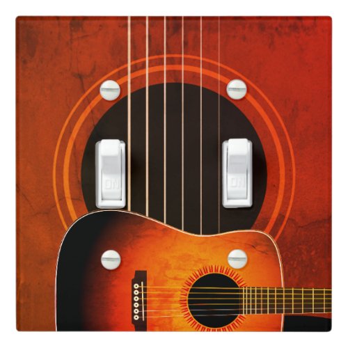Acoustic Guitar Light Switch Cover