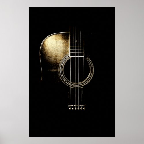 Acoustic Guitar Lite Poster