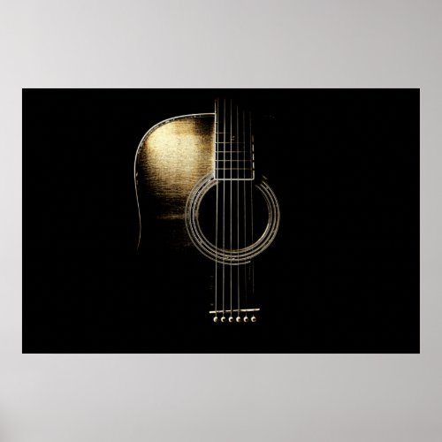 Acoustic Guitar Lite Poster