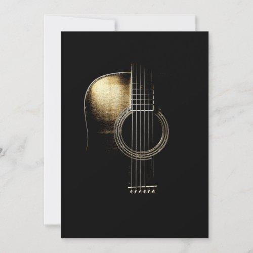 Acoustic Guitar Lite Thank You Card