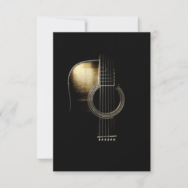 Acoustic Guitar Lite Thank You Card (Front)