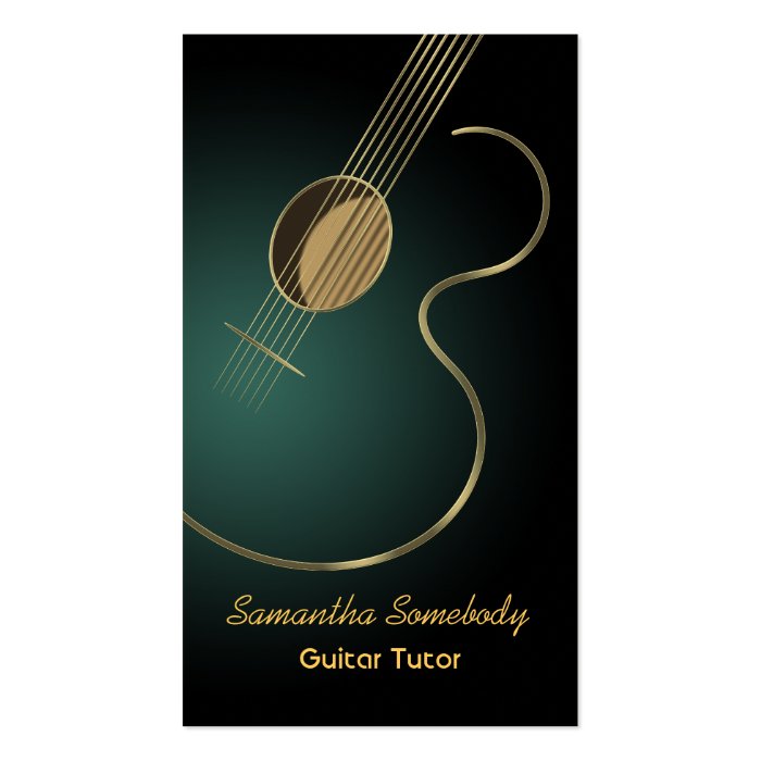 Acoustic Guitar Logo Business Card Template