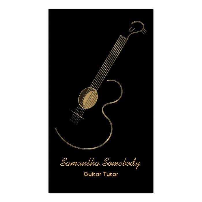 Acoustic Guitar Logo Business Card Template