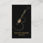 Acoustic Guitar Logo Business Card Template (Front)