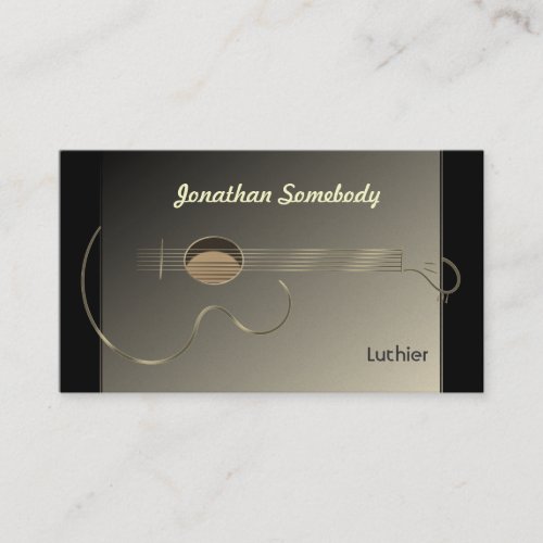 Acoustic Guitar Logo Business Card Template