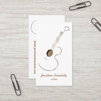 Acoustic Guitar Logo Business Card Template by Specialeetees at Zazzle