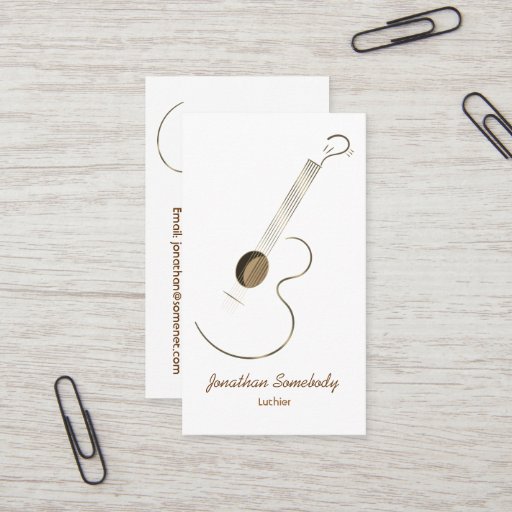 Customizable Acoustic Guitar Logo Business Card Template