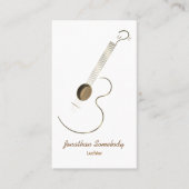 Acoustic Guitar Logo Business Card Template (Front)