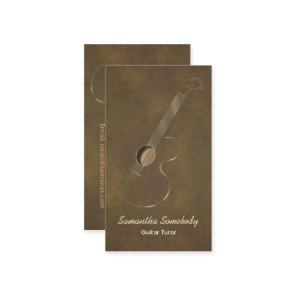 Acoustic Guitar Logo Business Cards