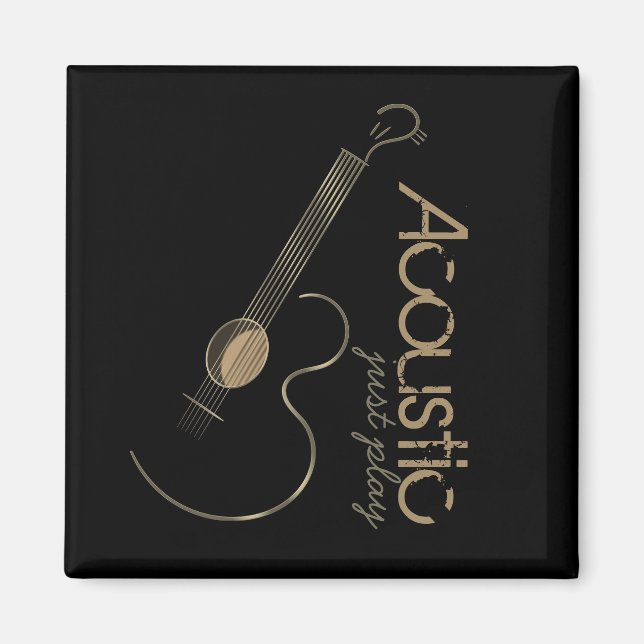 Acoustic Guitar Logo Magnets (Front)
