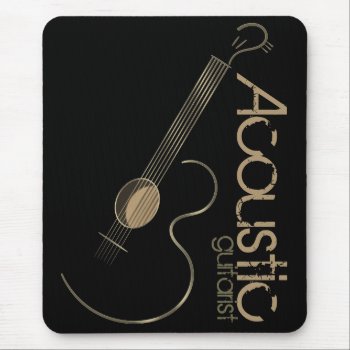 Acoustic Guitar Logo Mousepad by Specialeetees at Zazzle