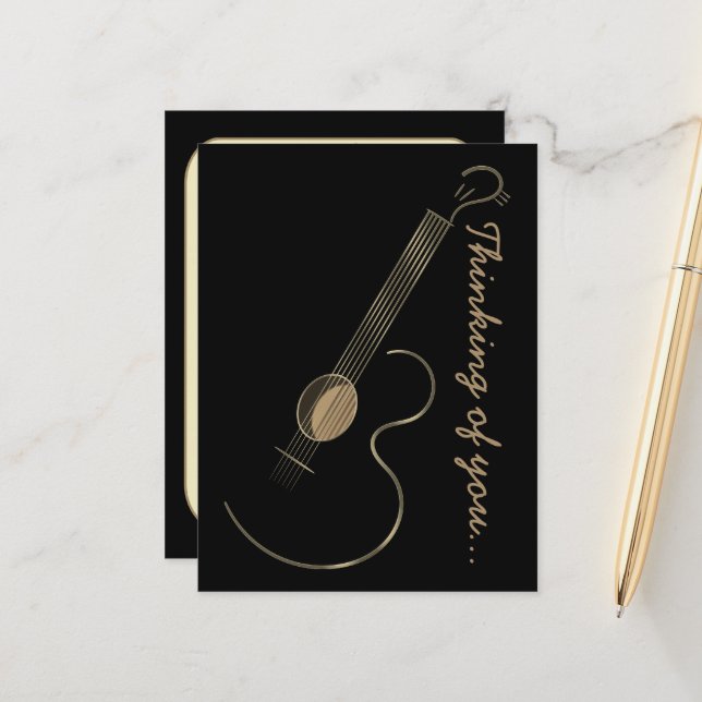 Acoustic Guitar Logo Postcard (Front/Back In Situ)