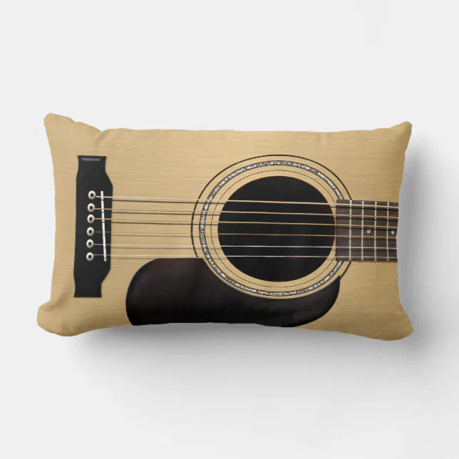 Acoustic Guitar Lumbar Pillow | Zazzle